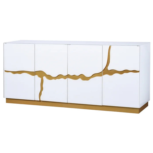 Lava Sideboard w/Gold accent