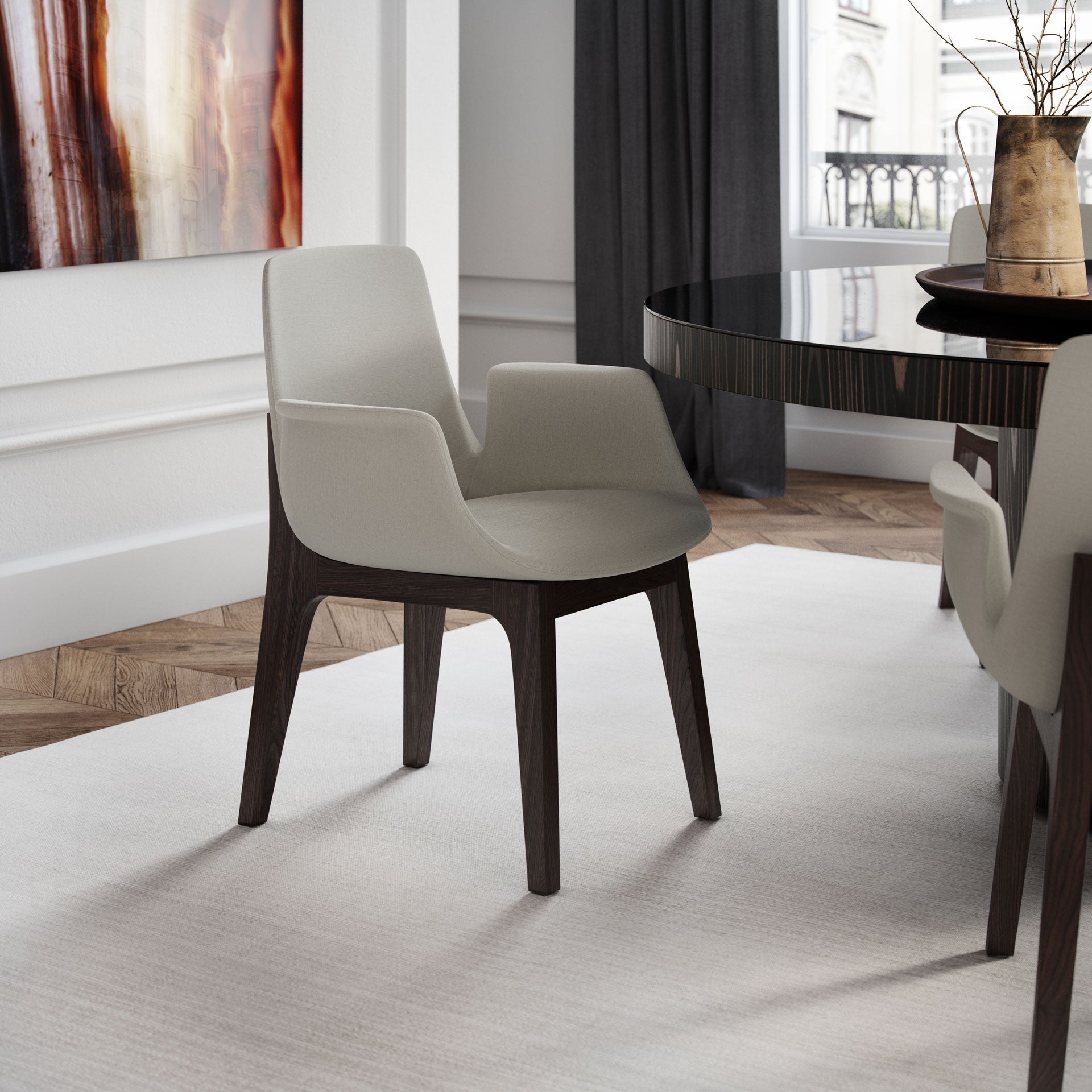 Mercer Chair - Silver Birch Fabric