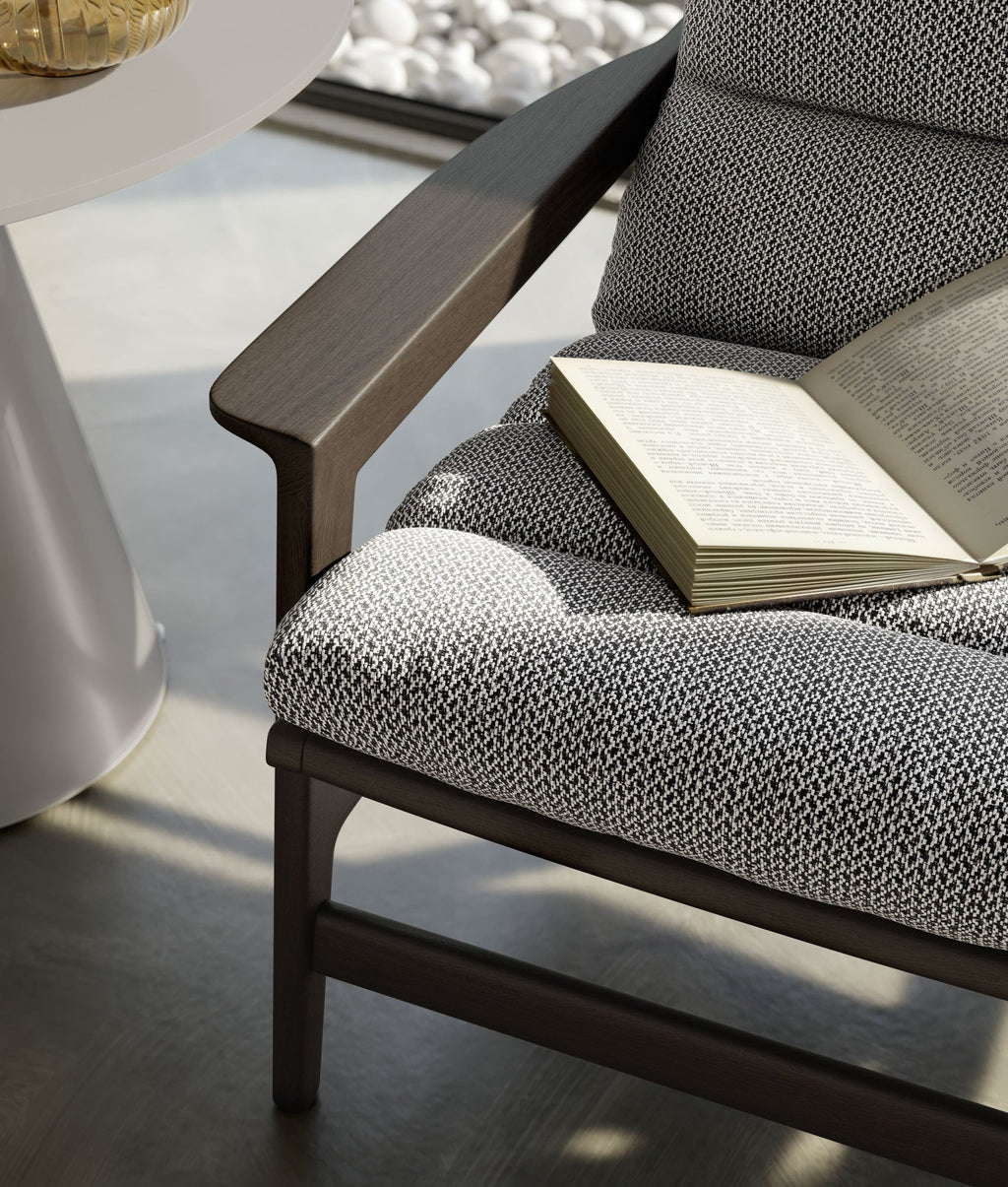 Fulton Lounge Chair - Mixed Marble Fabric