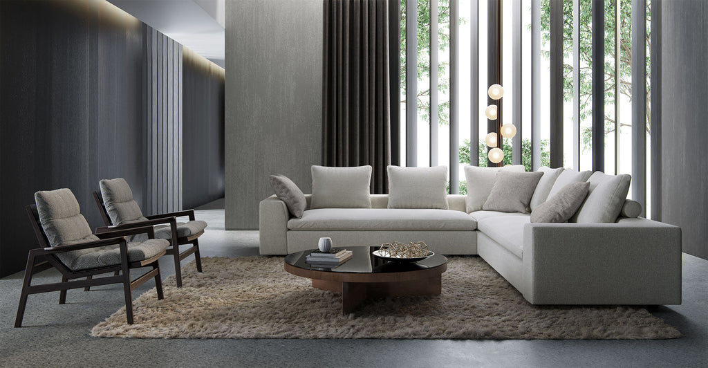 Fulton Lounge Chair - Mixed Marble Fabric