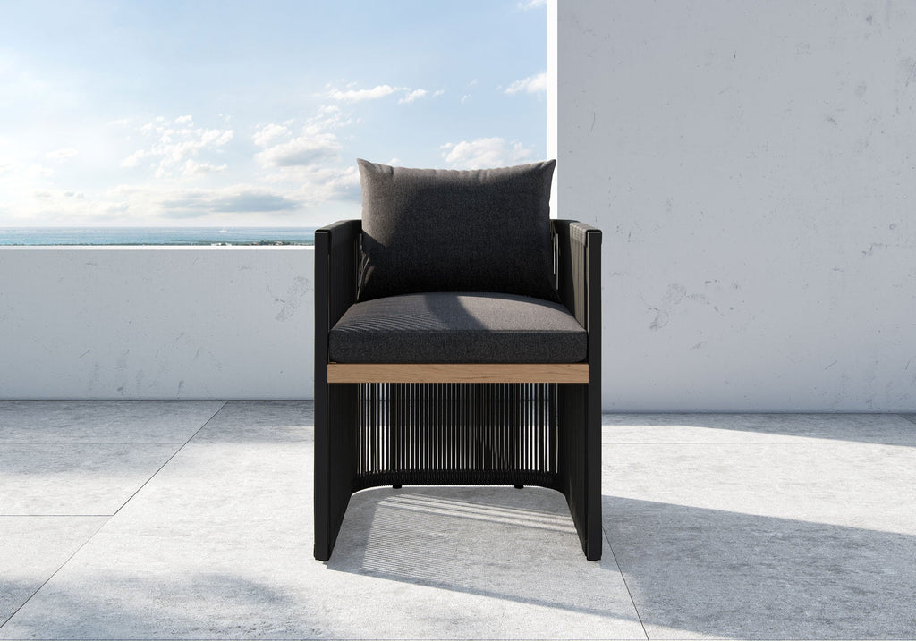 Clifton Outdoor Dining Chair - Peppercorn Fabric