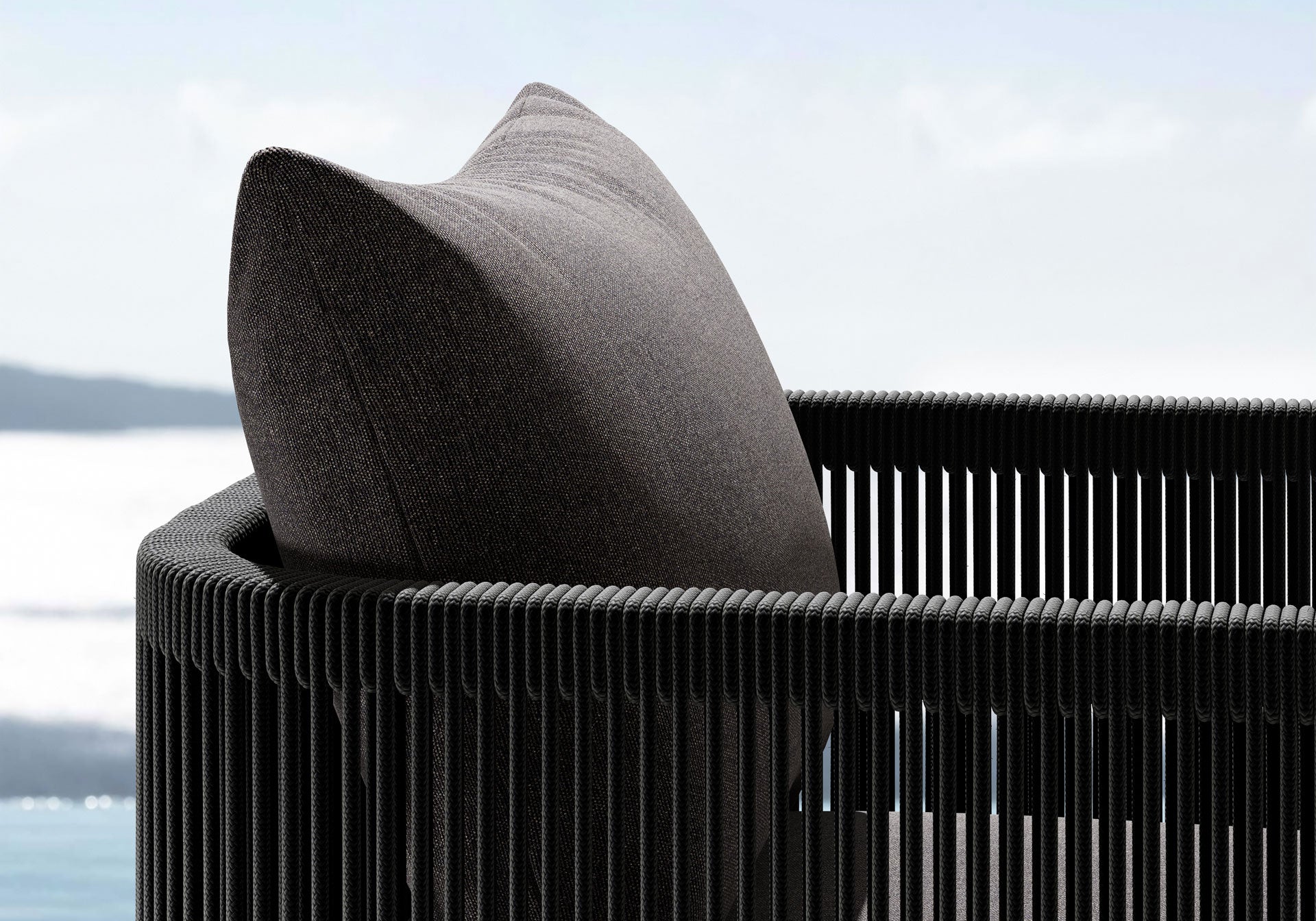 Clifton Outdoor Lounge Chair - Peppercorn Fabric