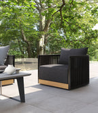 Clifton Outdoor Lounge Chair - Peppercorn Fabric