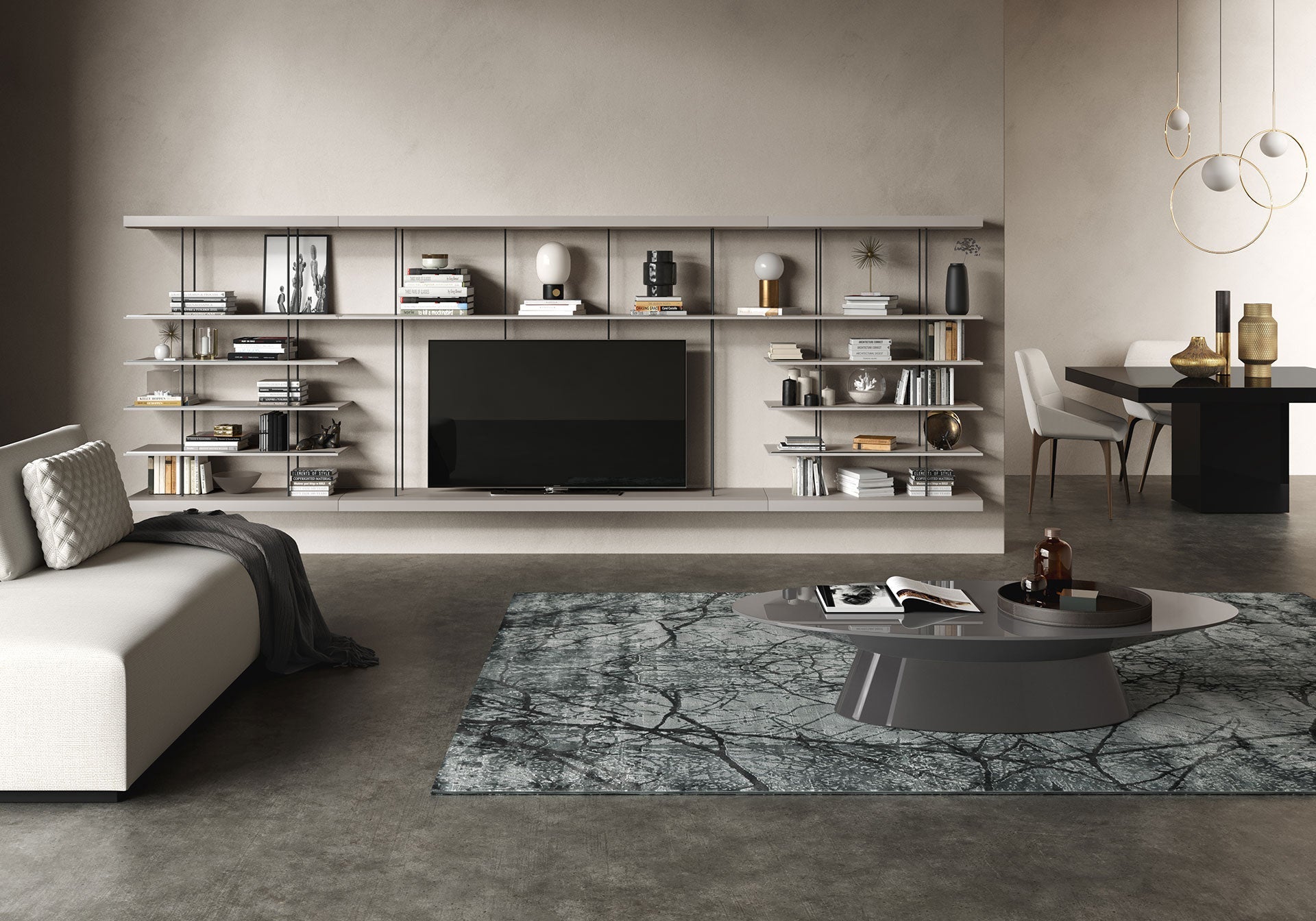 Sullivan Coffee Table - Glossy Dark Gull Gray