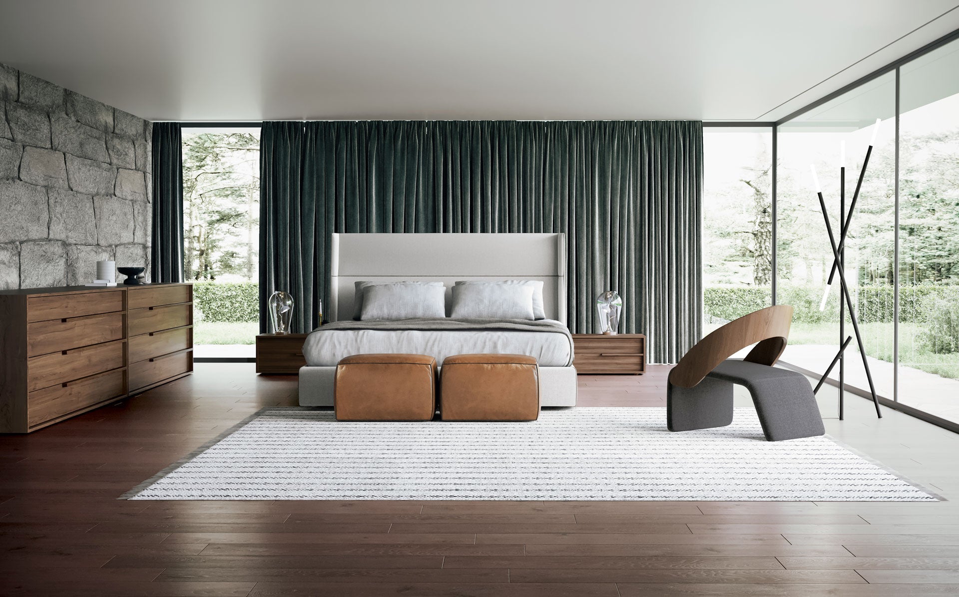 James Accent Chair - Deep Caviar Fabric