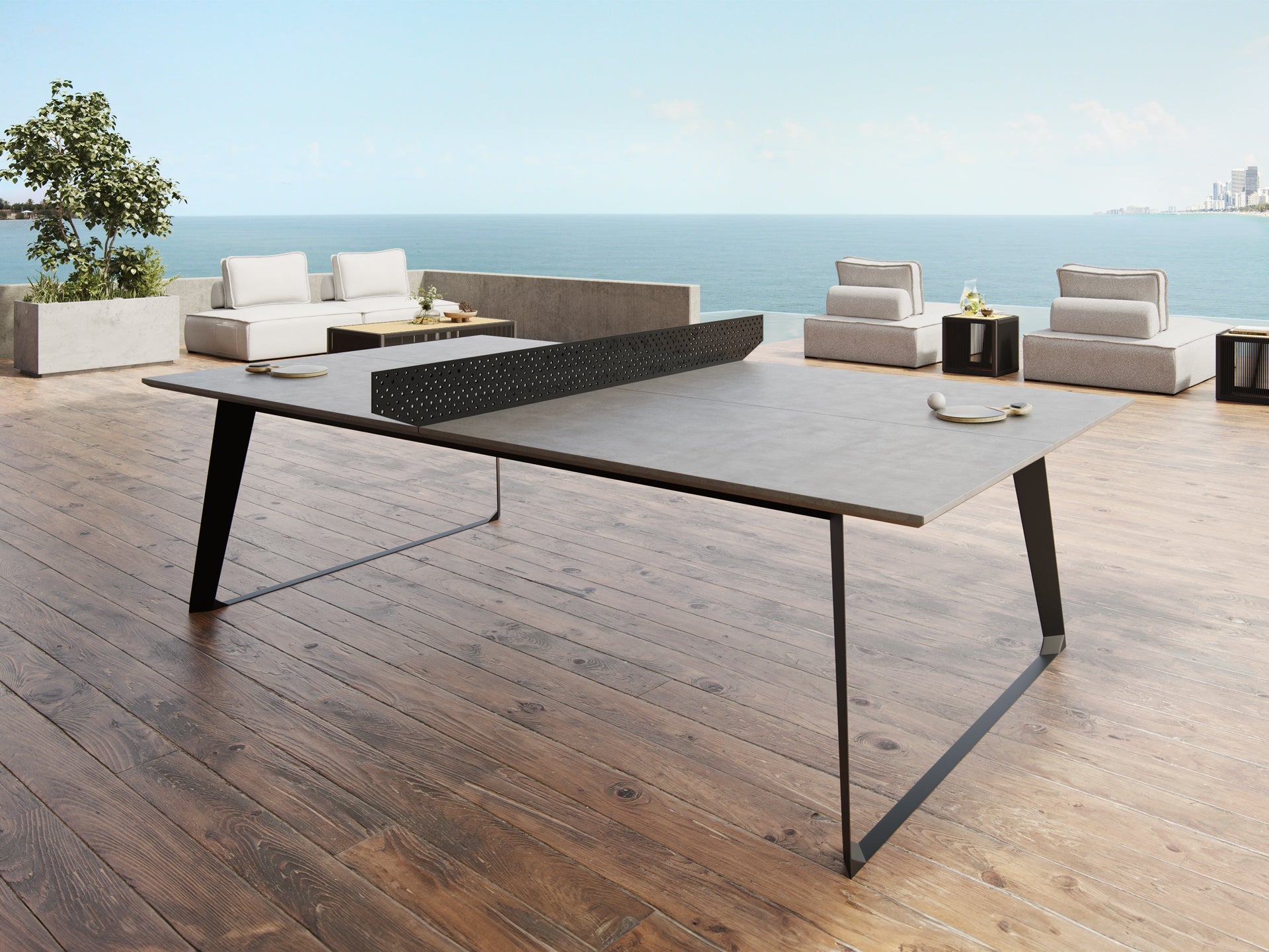 Amsterdam Ping Pong Table - Natural Concrete