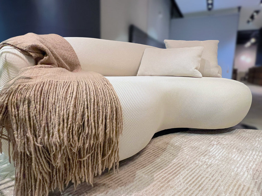 Rio Sofa - Cream Mesh Fabric
