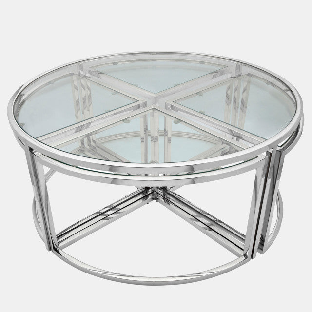 METAL PULL OUT COFFEE TABLE, GOLD