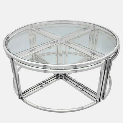 METAL PULL OUT COFFEE TABLE, GOLD