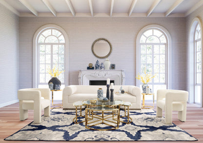 METAL PULL OUT COFFEE TABLE, GOLD