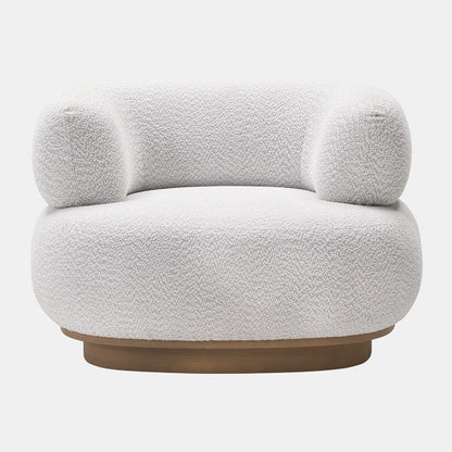 Modern round back chair ivory