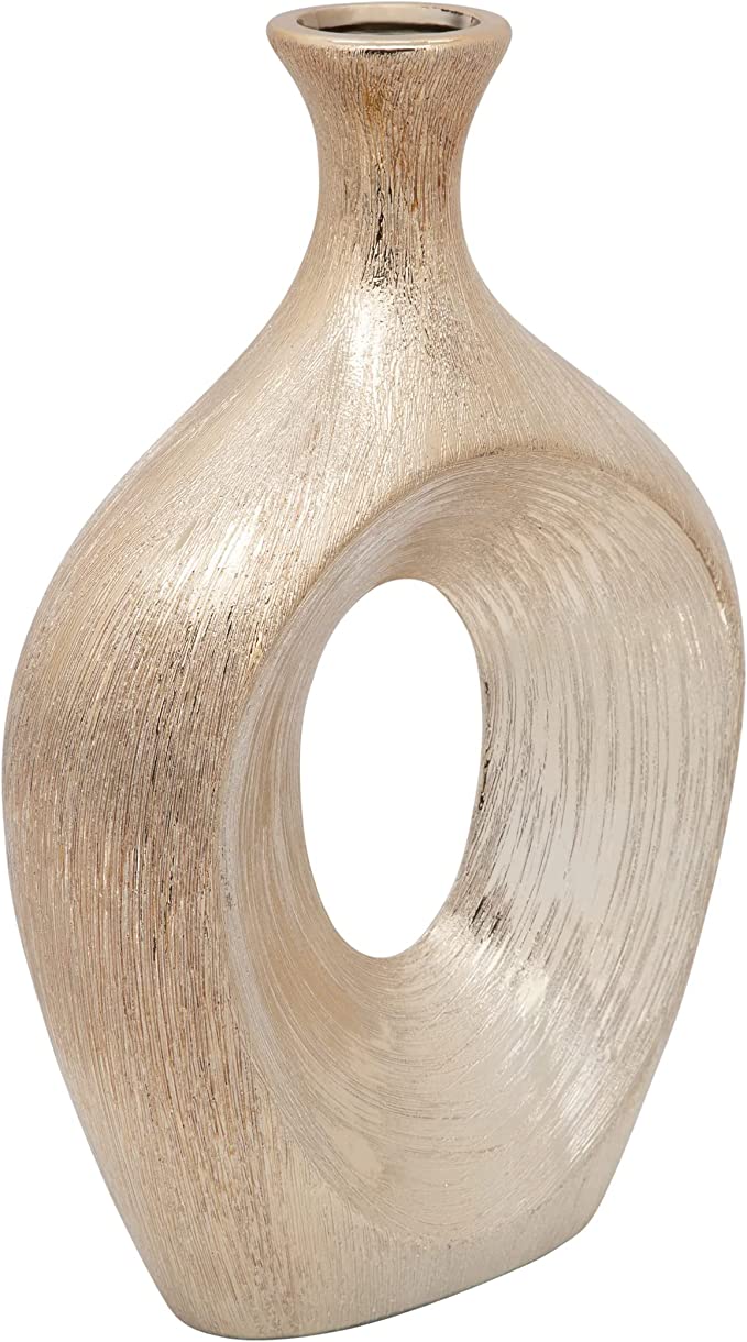 13 SCRATCHED OVAL VASE CUT-OUT | Champagne
