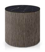 Capri Outdoor End Table - White Marble Sintered Stone