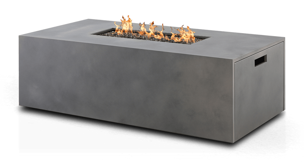 Crete Outdoor Rectangular Fire Pit - Ivory