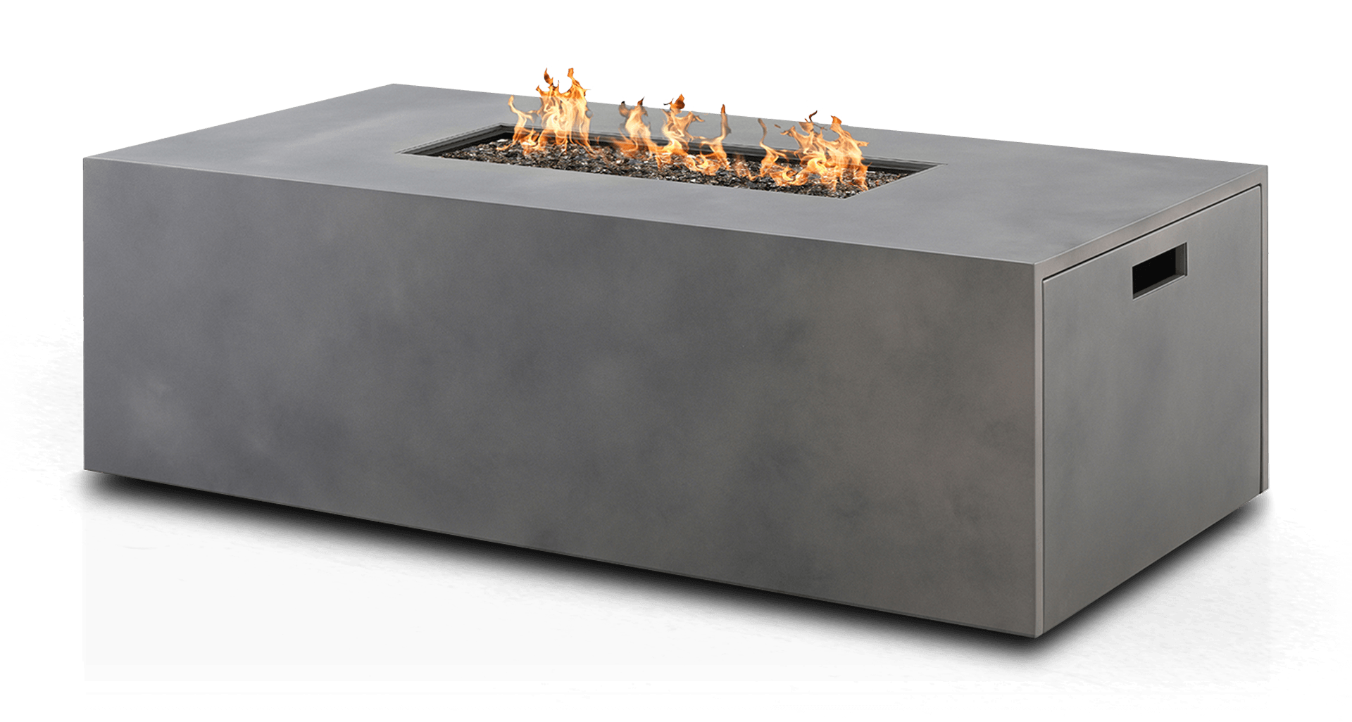 Crete Outdoor Rectangular Fire Pit - Ivory