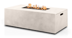 Crete Outdoor Rectangular Fire Pit - Ivory