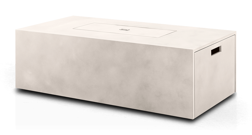 Crete Outdoor Rectangular Fire Pit - Ivory