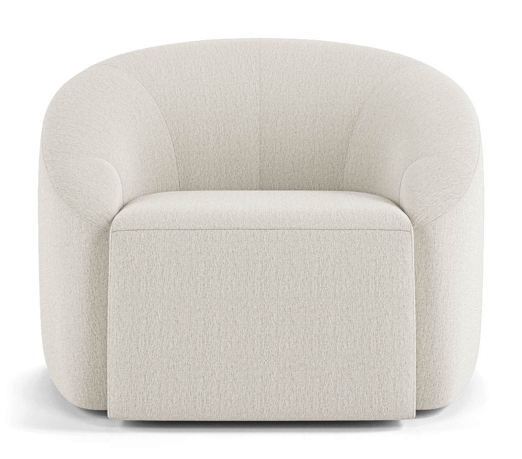 Jersey Lounge Chair - Textured Cream Fabric