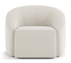 Jersey Lounge Chair - Textured Cream Fabric
