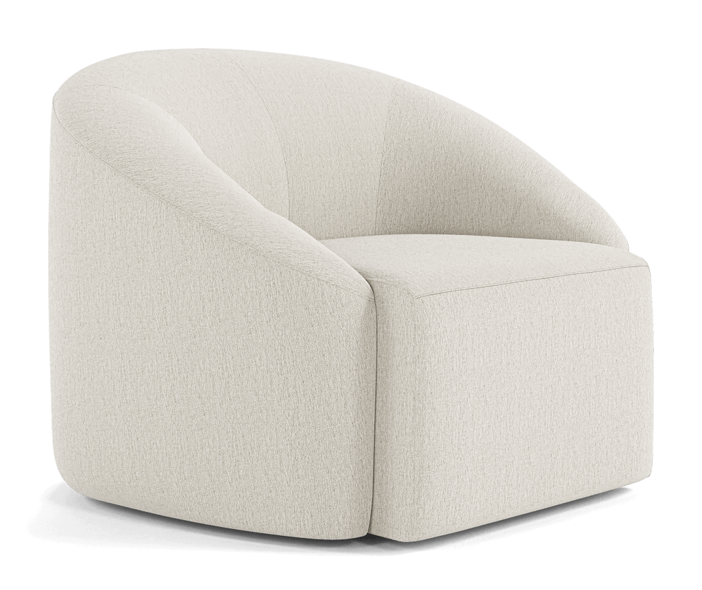 Jersey Lounge Chair - Textured Cream Fabric