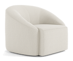Jersey Lounge Chair - Textured Cream Fabric