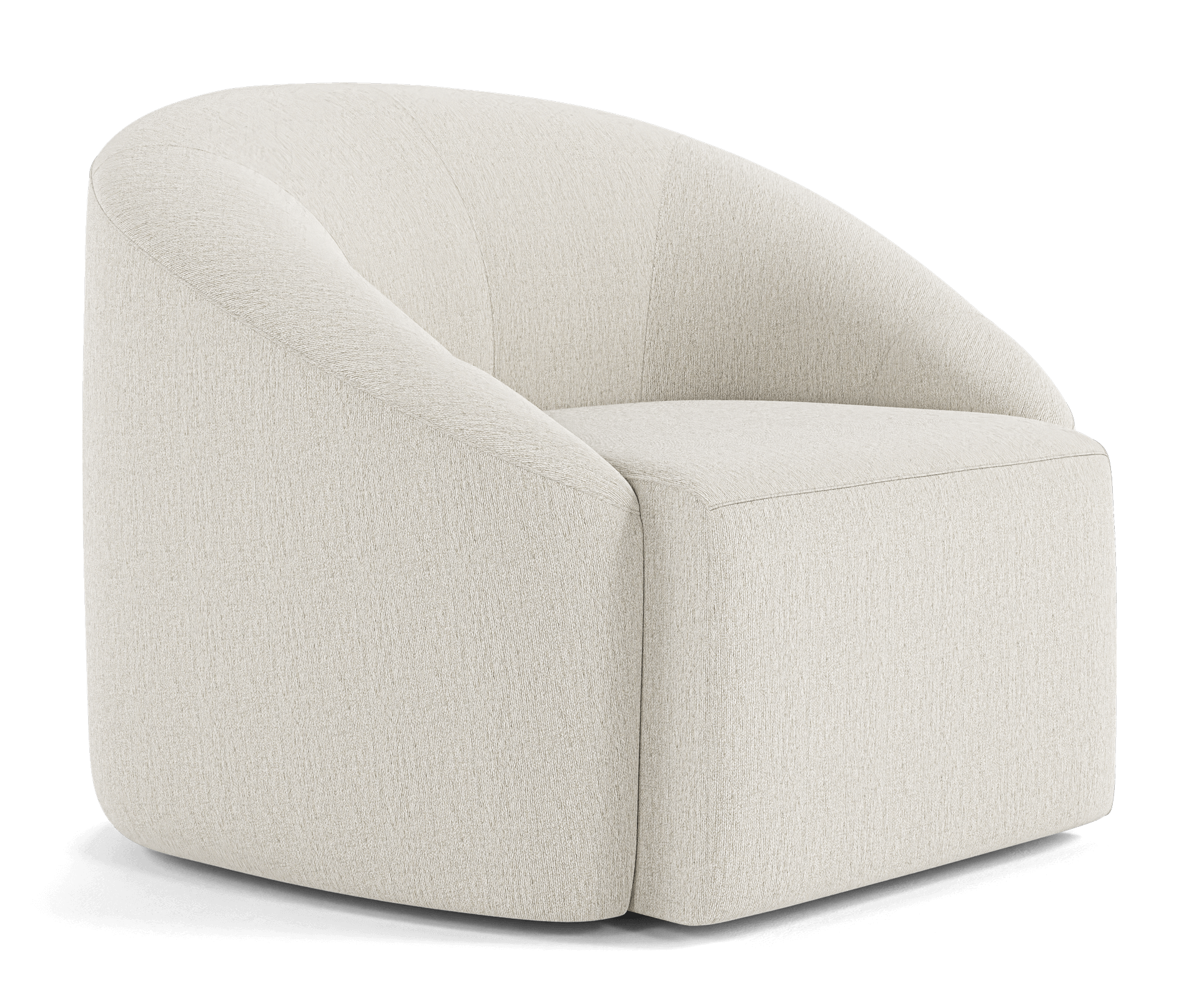 Jersey Lounge Chair - Textured Cream Fabric