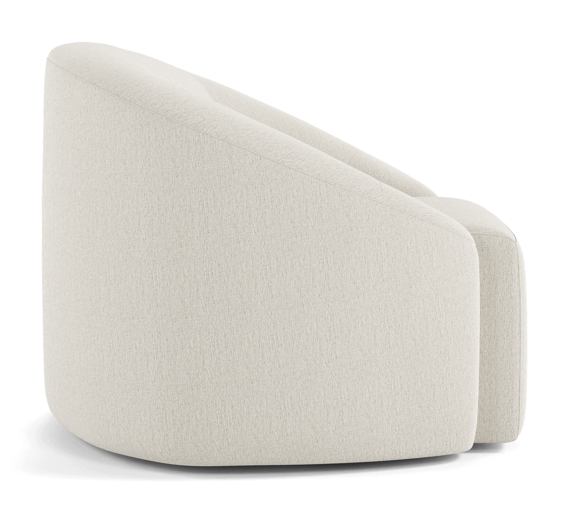 Jersey Lounge Chair - Textured Cream Fabric
