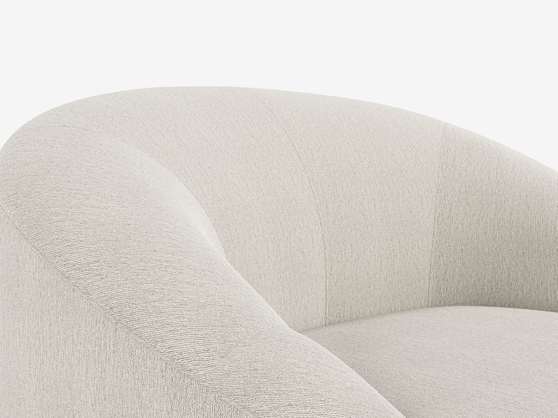 Jersey Lounge Chair - Textured Cream Fabric