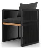 Clifton Outdoor Dining Chair - Peppercorn Fabric