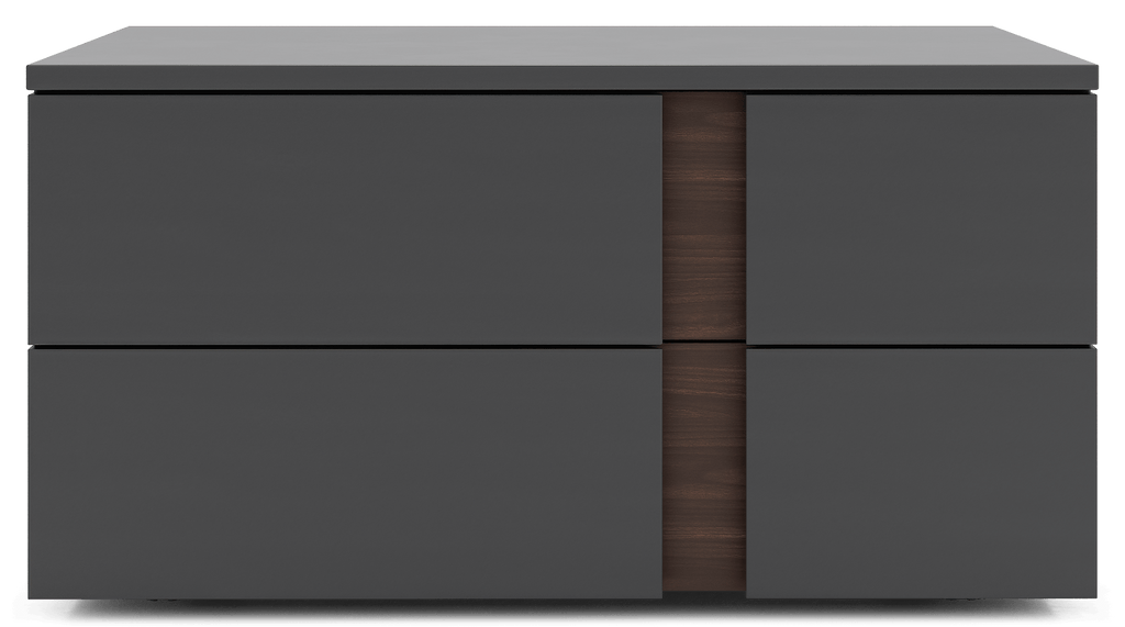 Park 16 Nightstand - Dark Gull Gray and Black Walnut