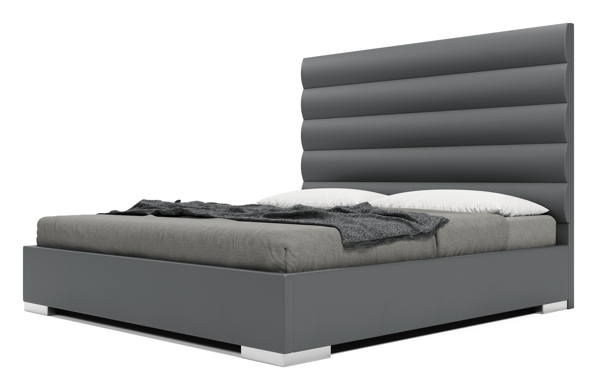 Prince Bed - Granite Eco Leather
