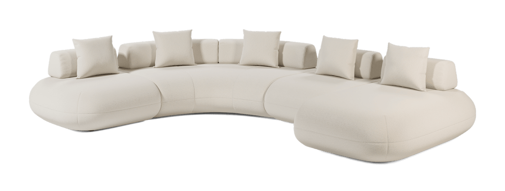Messina Modular Sofa 03 - Vanilla Boucle Fabric