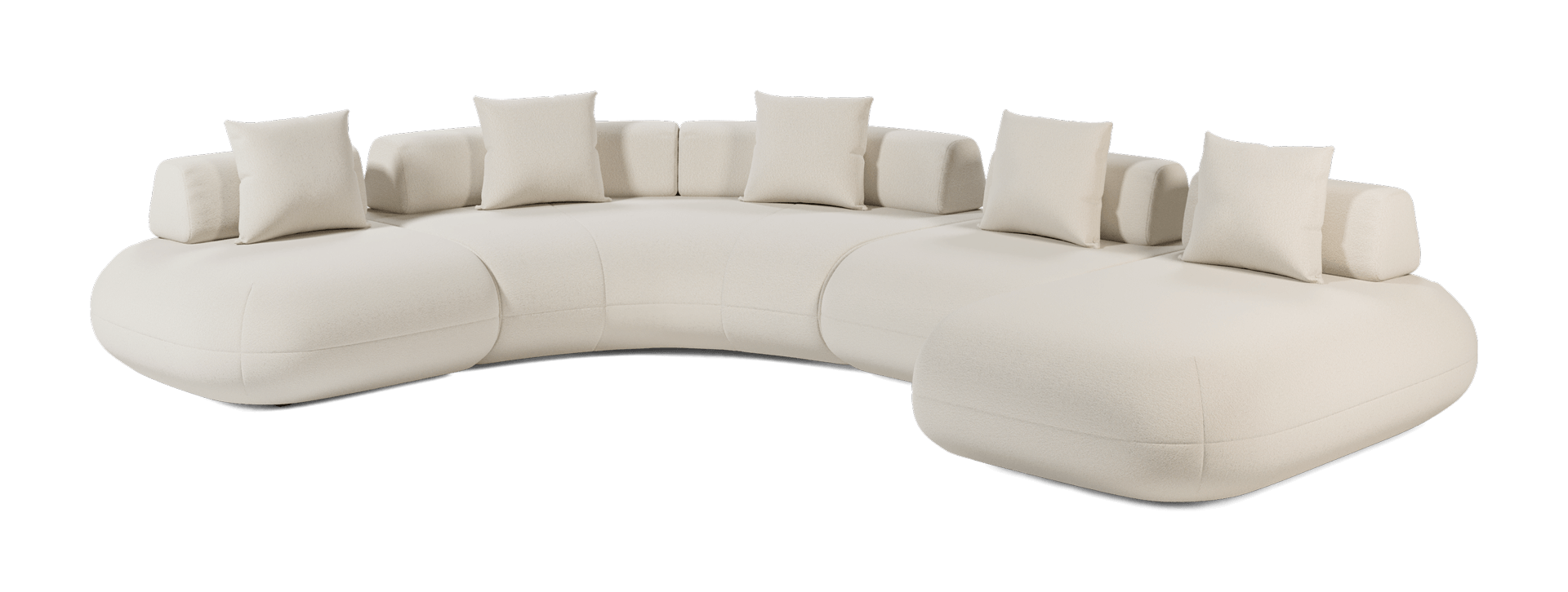 Messina Modular Sofa 03 - Vanilla Boucle Fabric
