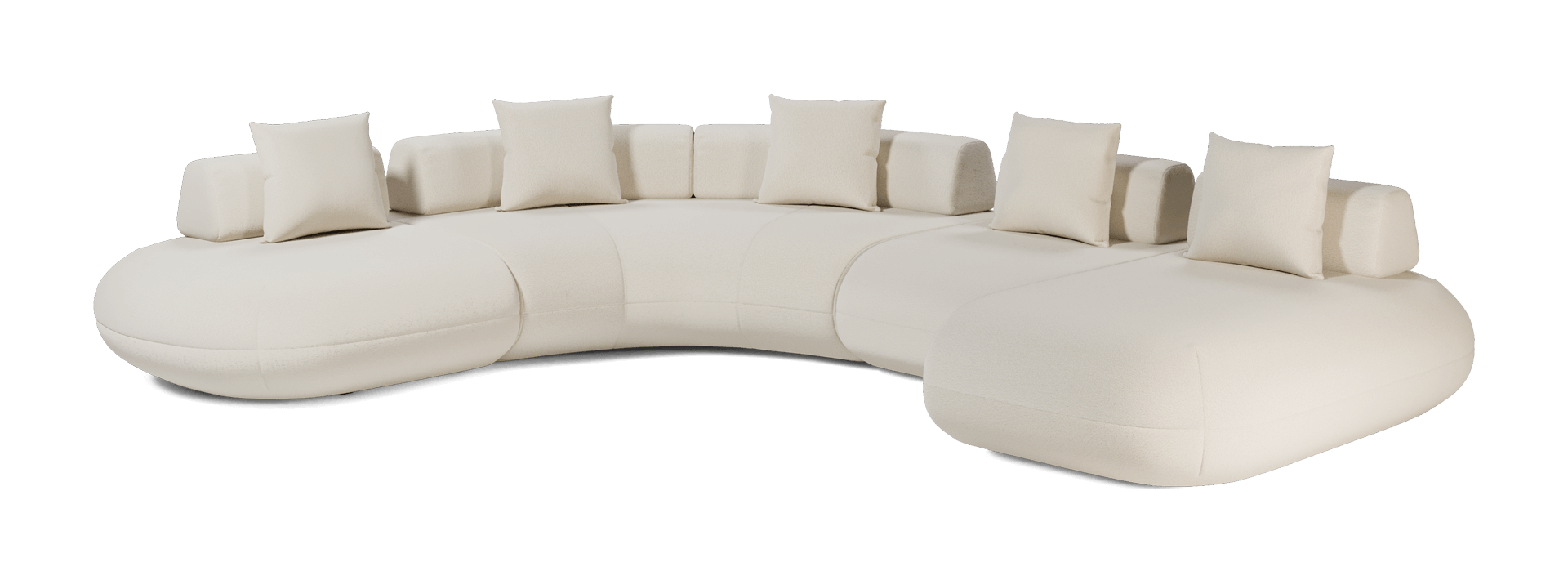 Messina Modular Sofa 04 - Vanilla Boucle Fabric