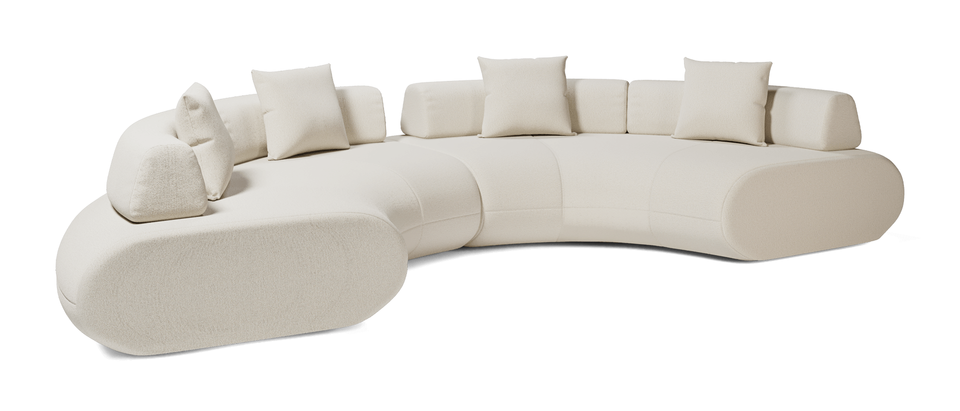 Messina Modular Sofa 11 - Vanilla Boucle Fabric
