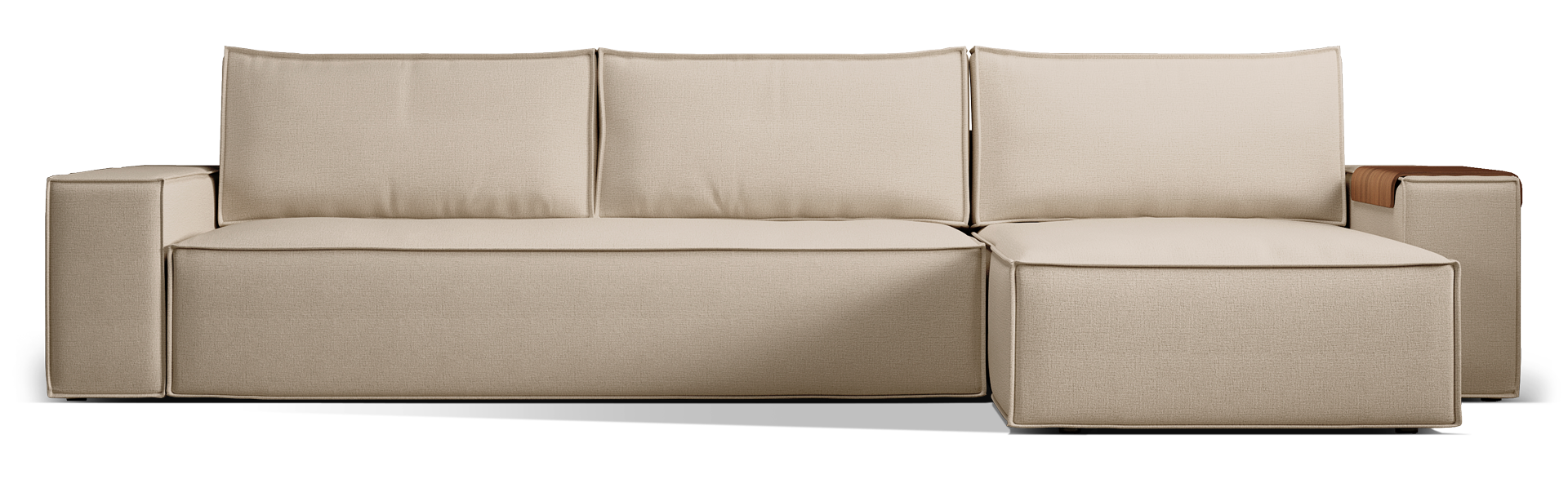 Newilla Wide Arms Sectional Sofa Bed